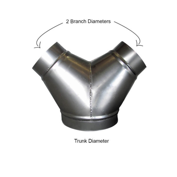 Wye Branch Duct Fittings — Typhoon Dust Collection